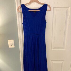 Banana Republic Royal Blue Silky Maxi Dress